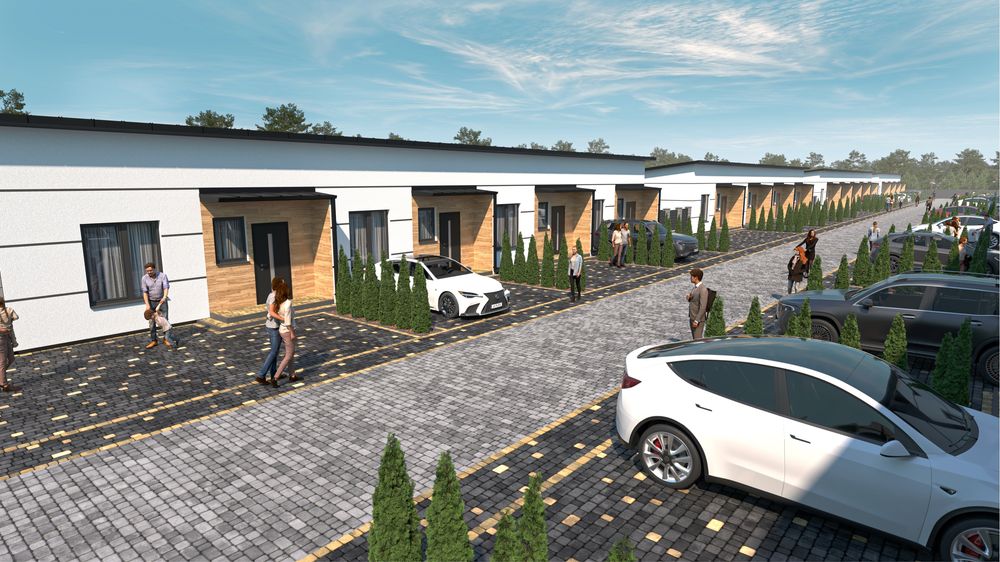 Таунхаус на 68 кв.м. з усіма комунікаціями та великим заднім двориком