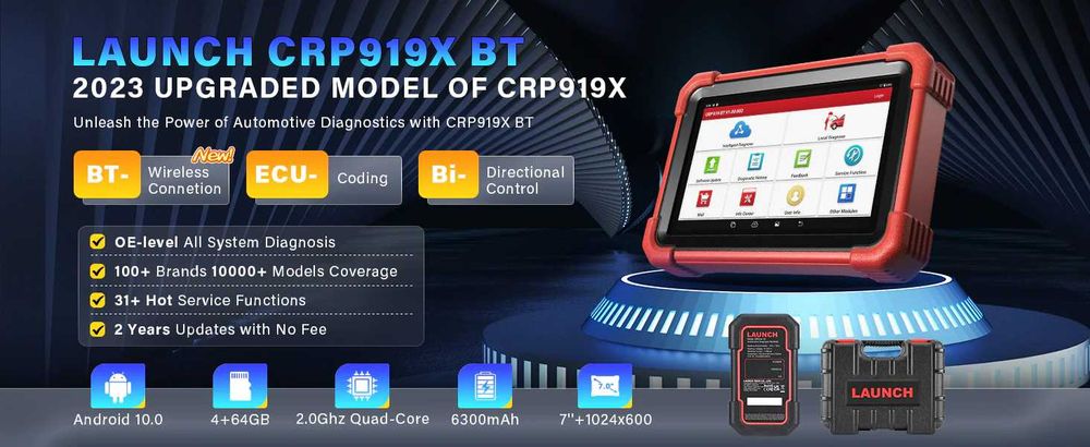 Launch CRP919X-BT M Maquina Diagnostico OBD Motas + Ligeiros (NOVO)
