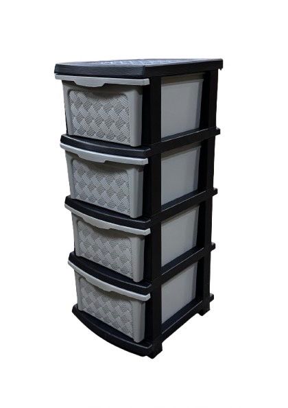 Комод пластиковий  на 4 шухляди беж, сірий, пудра