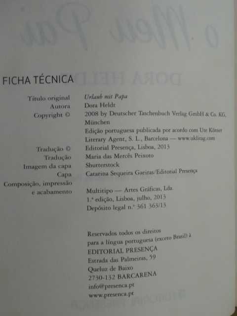 Férias Com O Meu Pai de Dora Heldt - 1ª Edição