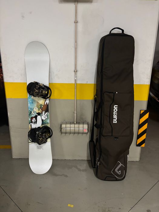 Prancha Snowboard Burton + fixações + Saco