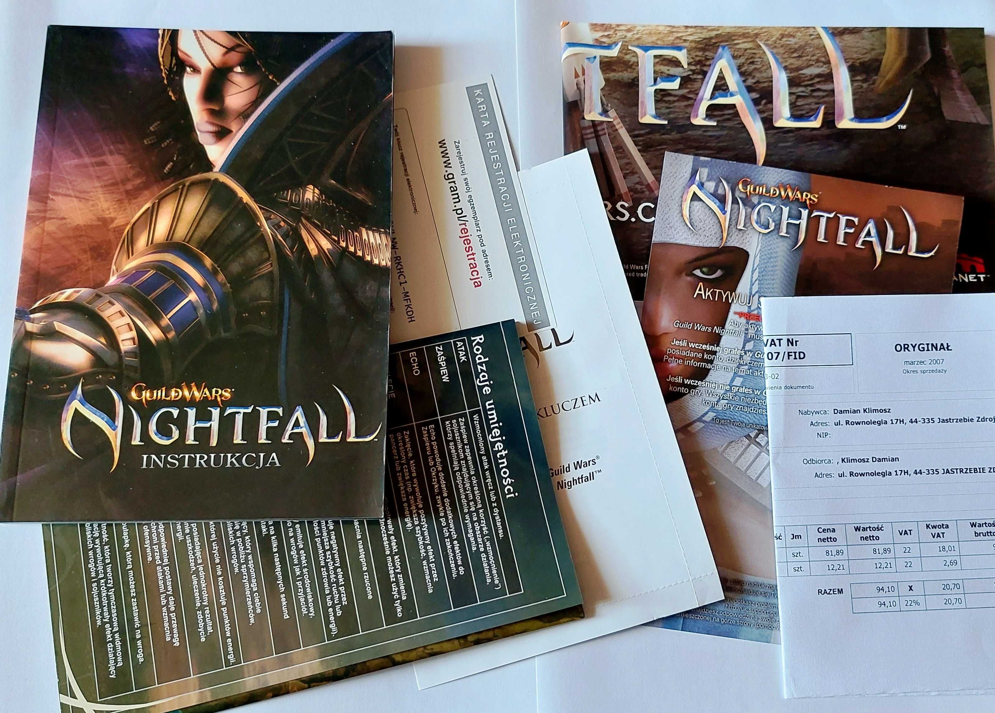 GUILD WARS NIGHTFALL | cały komplet | gra po polsku na PC + nowy KLUCZ