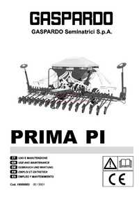 Instrukcja obsługi siewnik GASPARDO Prima PI