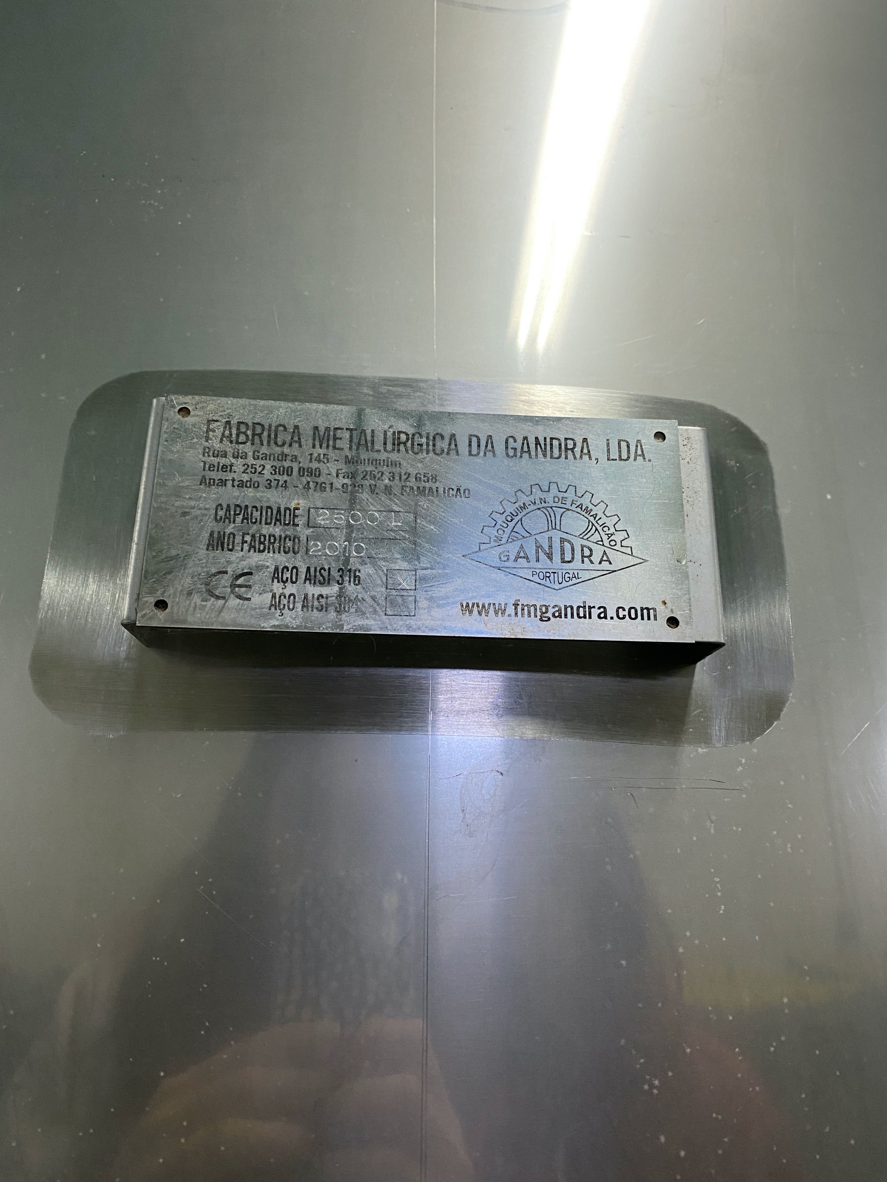 Cuba Inox 2500L Gandra