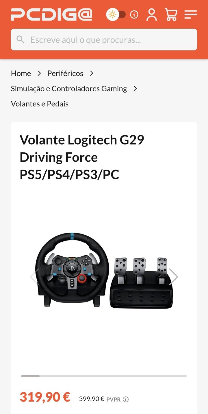 volante logitech g29 + suporte para volante