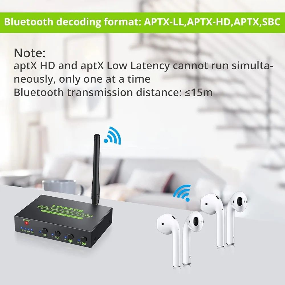 LINKFOR optyczny nadajnik bluetooth  rozdzielacz roslink transmitter