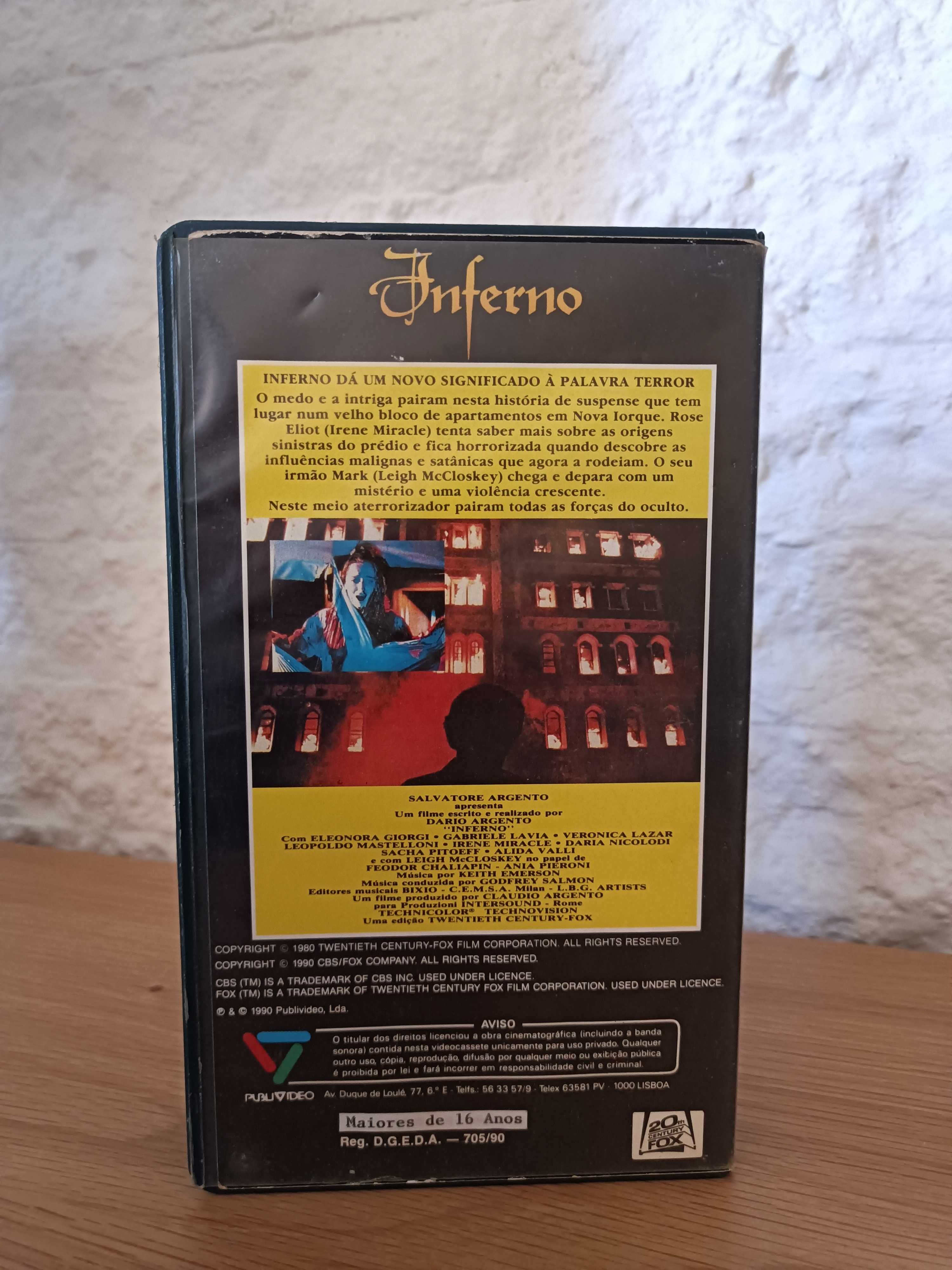 Filme VHS Inferno Dario Argento