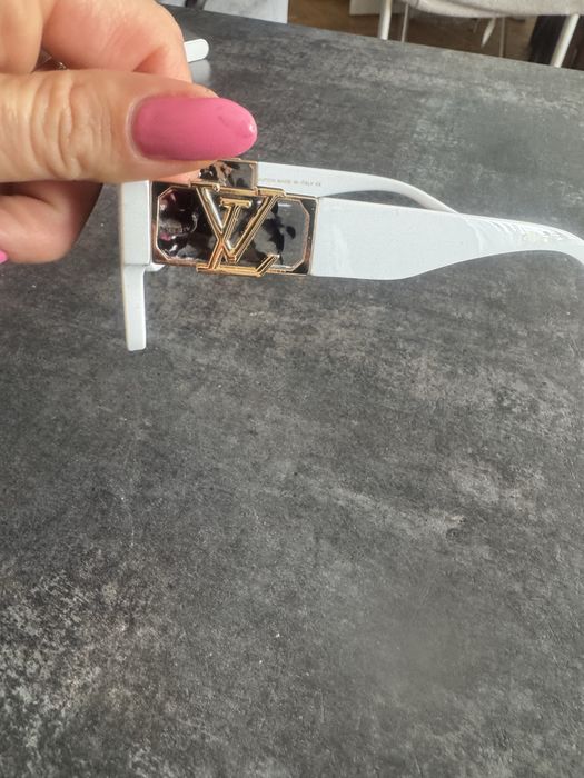 Okulary louis vuitton lv biale logowane