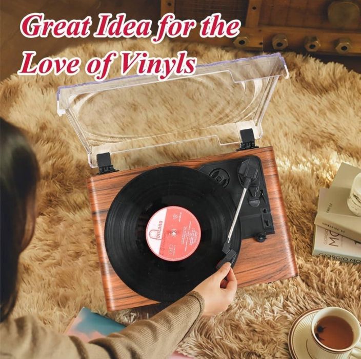 Програвач вінілових платівок Udreamer UD002 Bluetooth з динаміками для