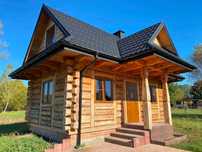 Dom z bala, bali drewnianych, letniskowy,  Puszcza Kozienicka