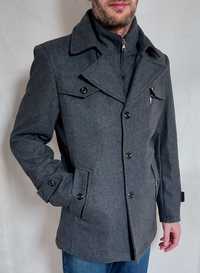 Nowy elegancki płaszcz męski S M 176