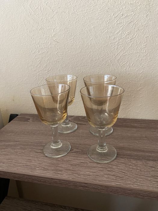 Бокалы на ножке, рюмки, стопки, СССР | Набір чарок на ніжці