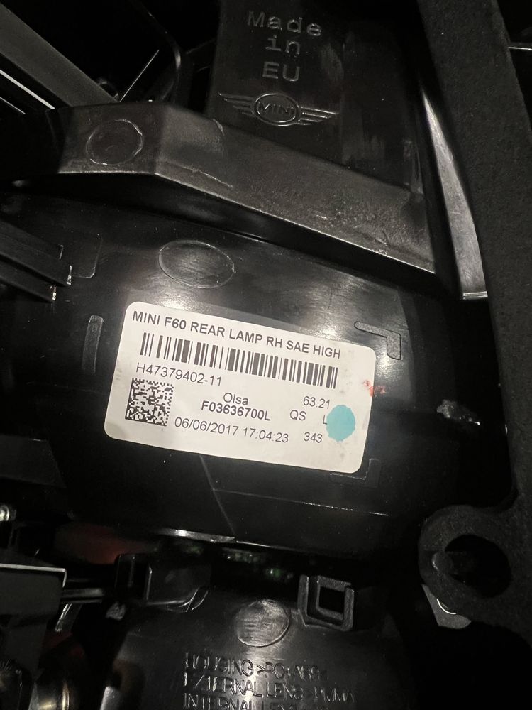 Стопи фонарі фара стоп габарит  америка міні купер р60 r60 mini usa