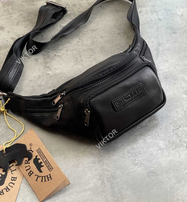 Кожаная сумка-бананка Hill Burry 3044. Германия. Шкіряна сумка