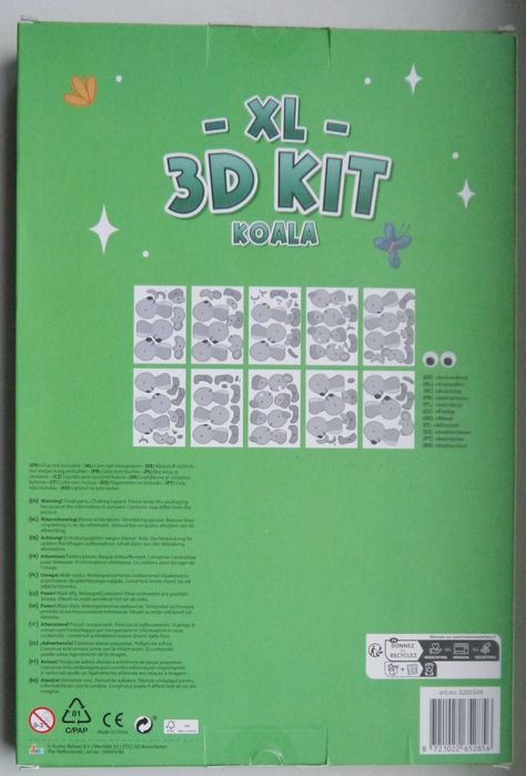 3d kit koala model do klejenia