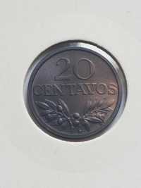 Moeda 20 Centavos Bronze República 1970 (MBC+/BELA)