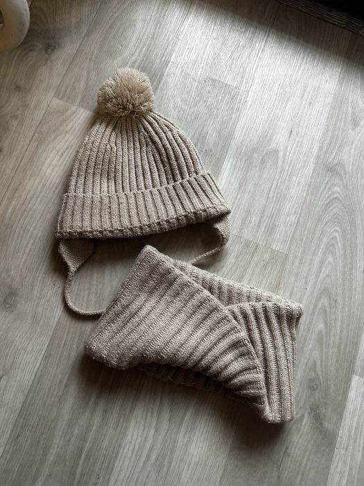 Набір шапка та хомут zara унісекс, хлопчик дівчинка