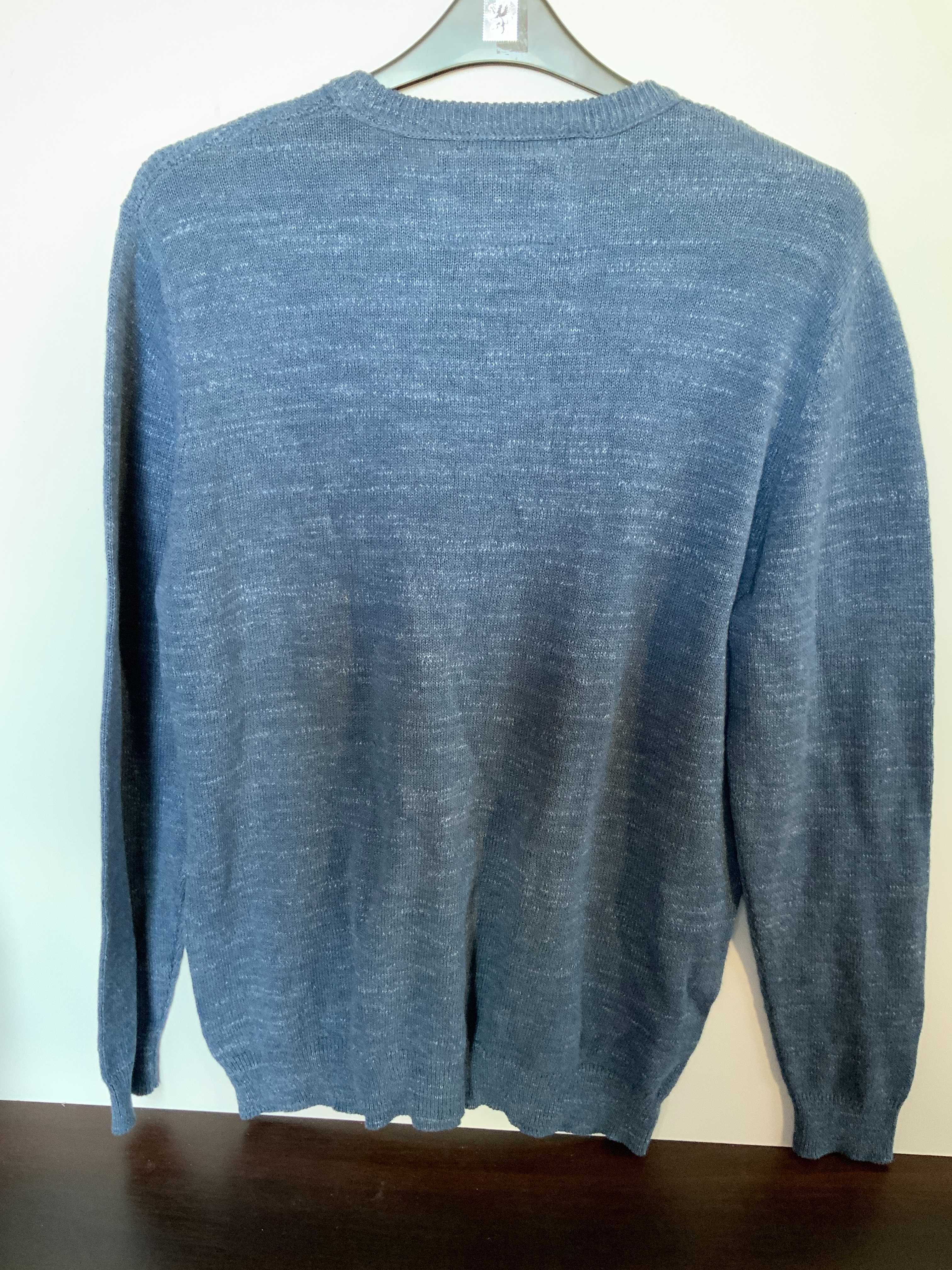 Новый мужской свитер MANTARAY размер L (48) 100% Cotton, синий