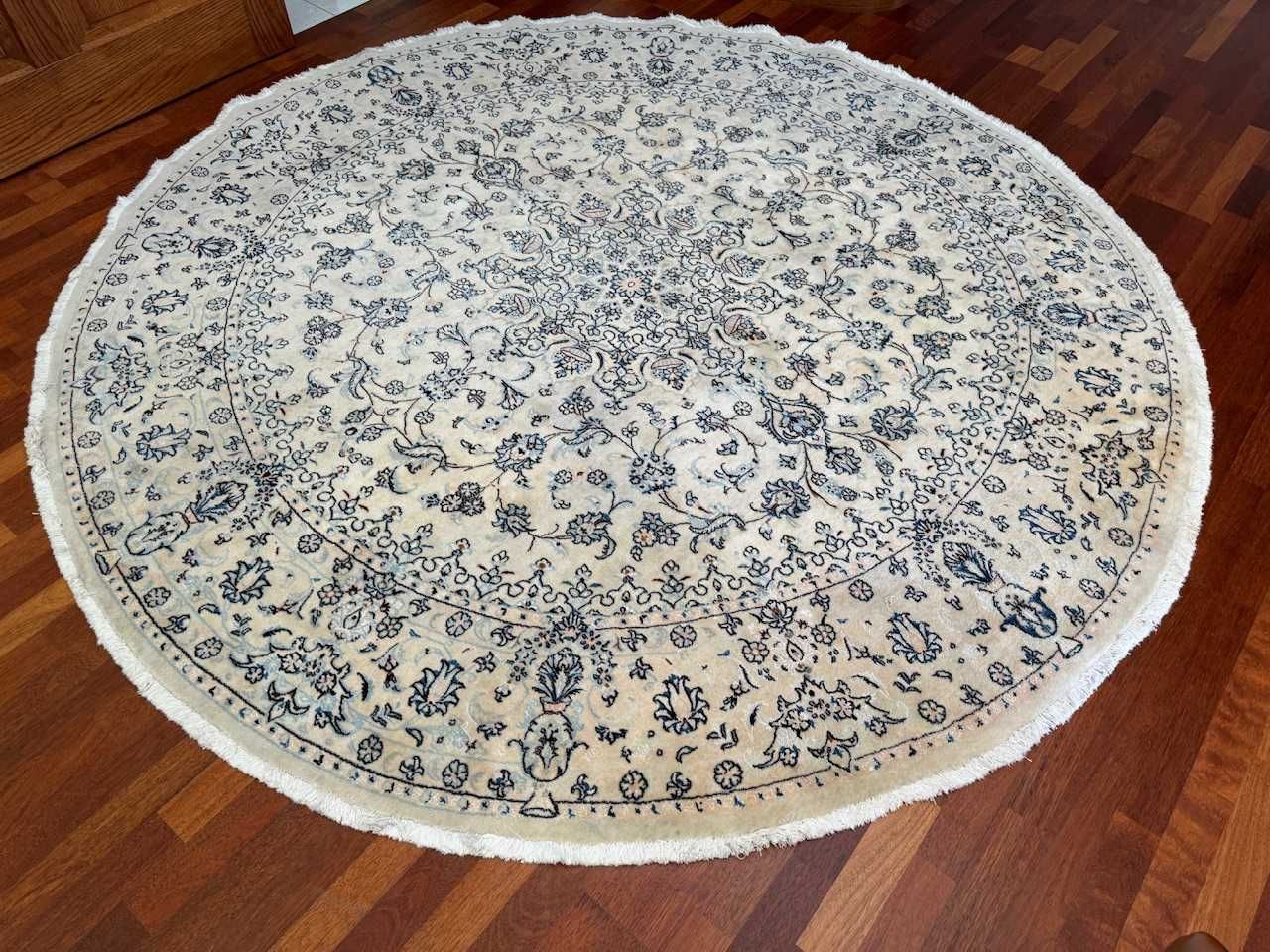 Okrągły dywan perski NAIN wełna + jedwab śr. 260 cm sklep 29 tyś