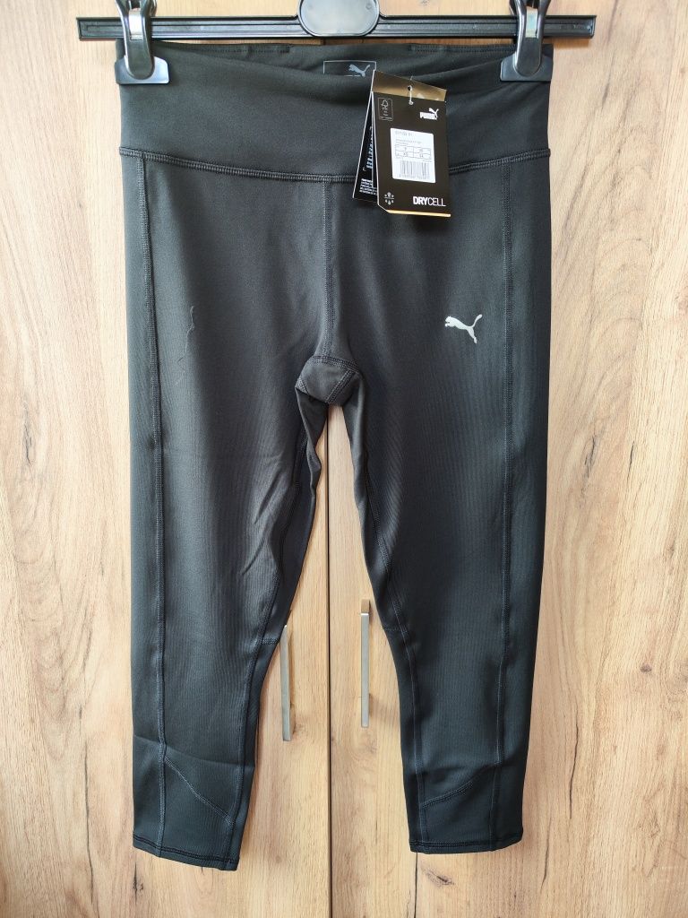 Legginsy 3/4 damskie Puma, rozmiar XS, nowe z metką. Wymiary na płasko