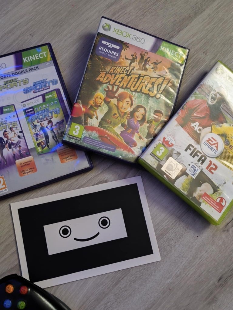 Xbox 360 + Kinect + pad + 3 gry