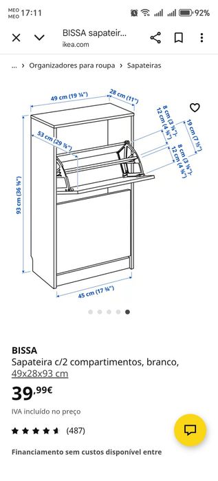 Sapateira BISSA IKEA