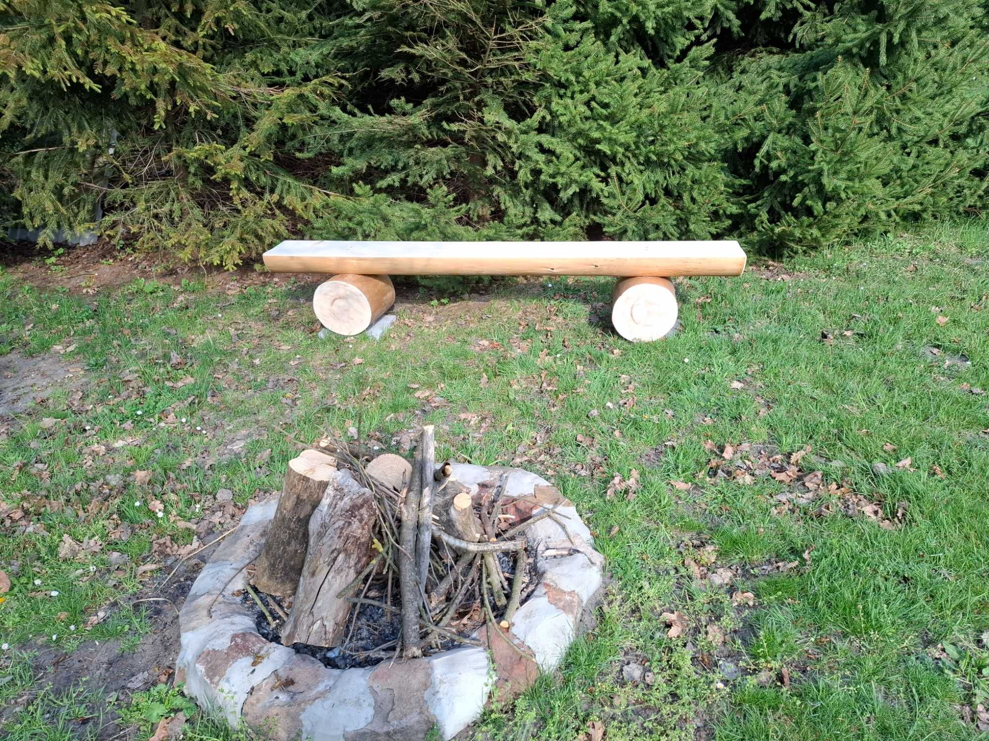 Ławka Ogniskowa z Bala 250cm