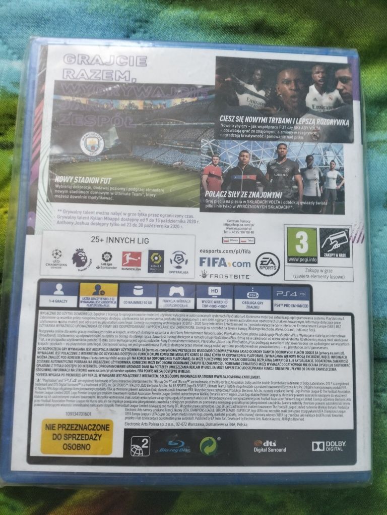 Płyta FIFA 21 na Ps4
