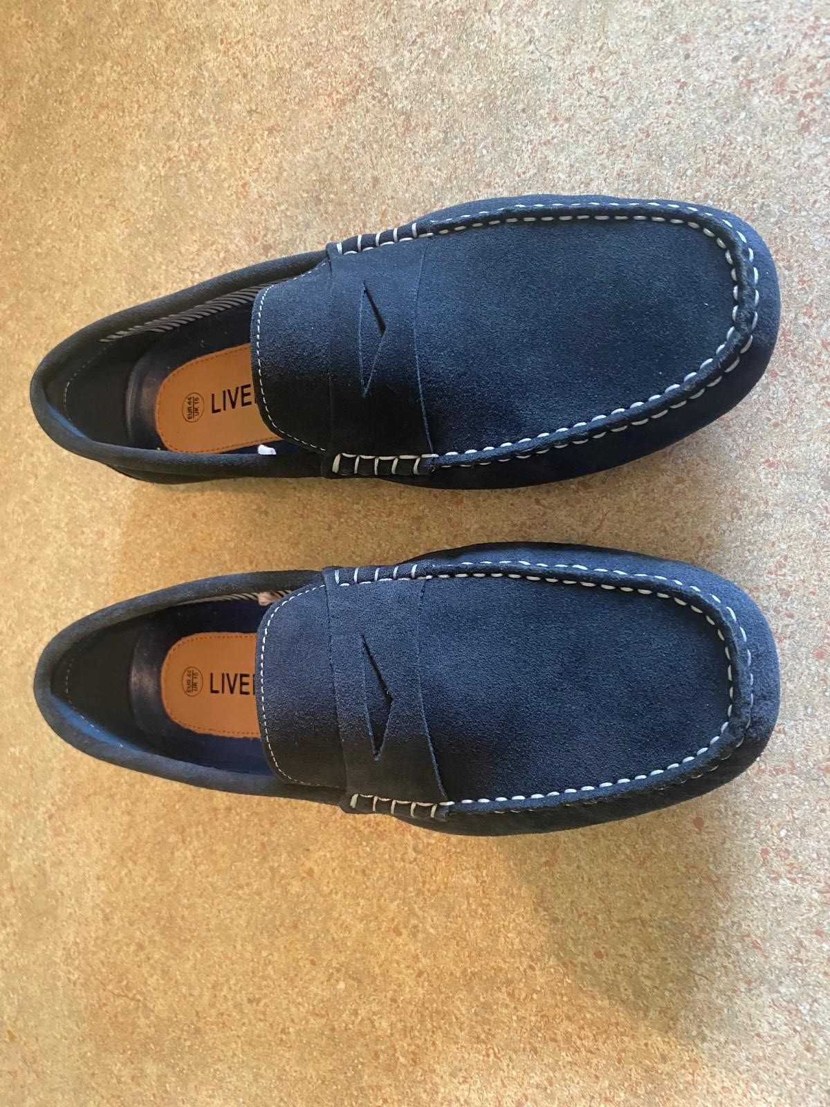 Buty mokasyny skórzane męskie - rozmiar 44