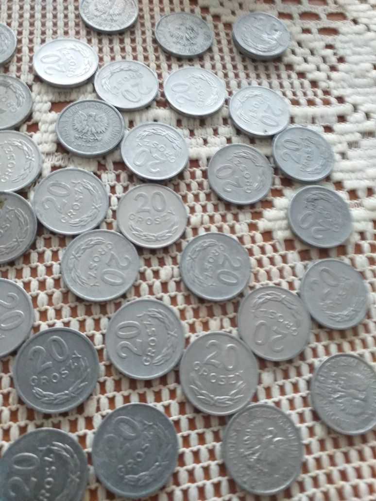 Monety 20 groszy aluminiowe