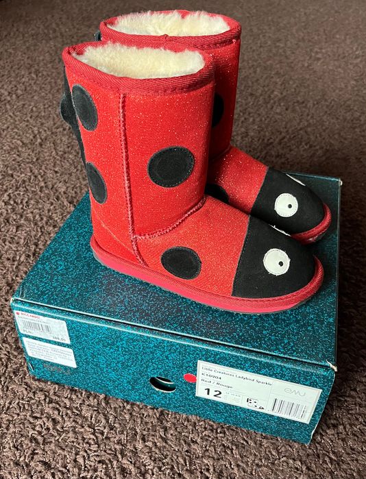 Emu Australia unikatowe kozaki botki biedronka ciepłe 29 nowe