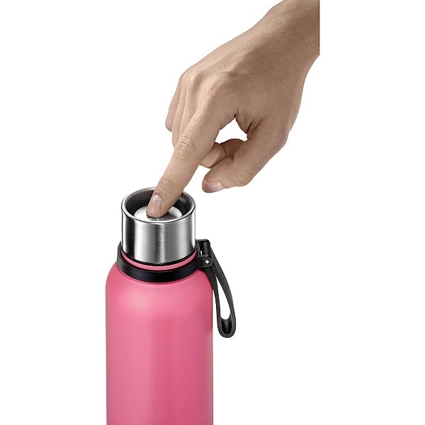 Butelka termiczna Lurch, stalowa, 0,75 l, śred. 8 x 27 cm, różowa