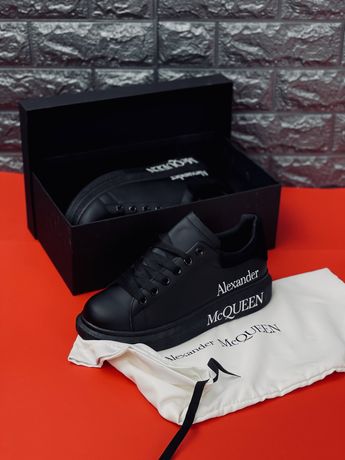 Маккуин Алекс Кожаные черные туфли кроссовки кеды Alexander McQueen