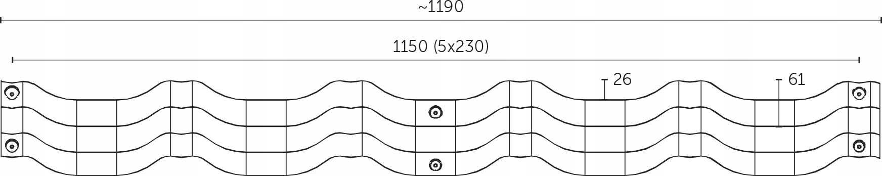 Blachodachówka modułowa BUDMAT VENECJA D-Matt + Antracyt RAL 7016