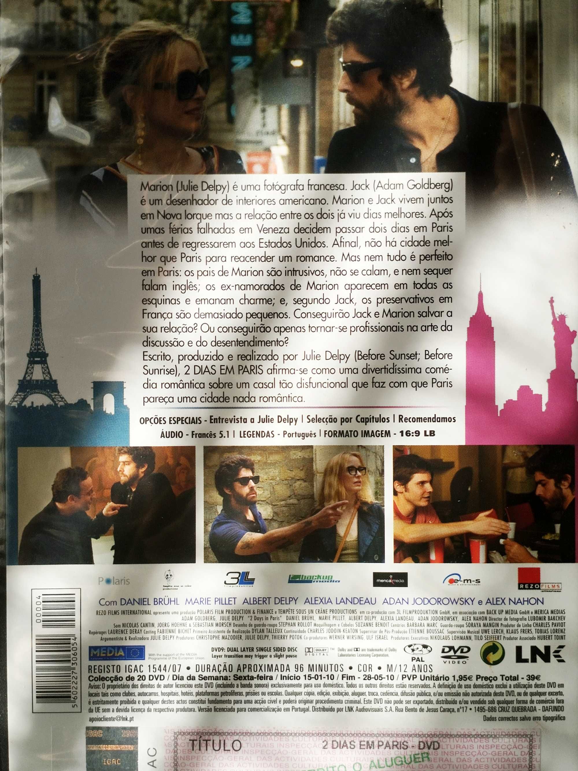 Filme DVD "2 Dias em Paris" 2007