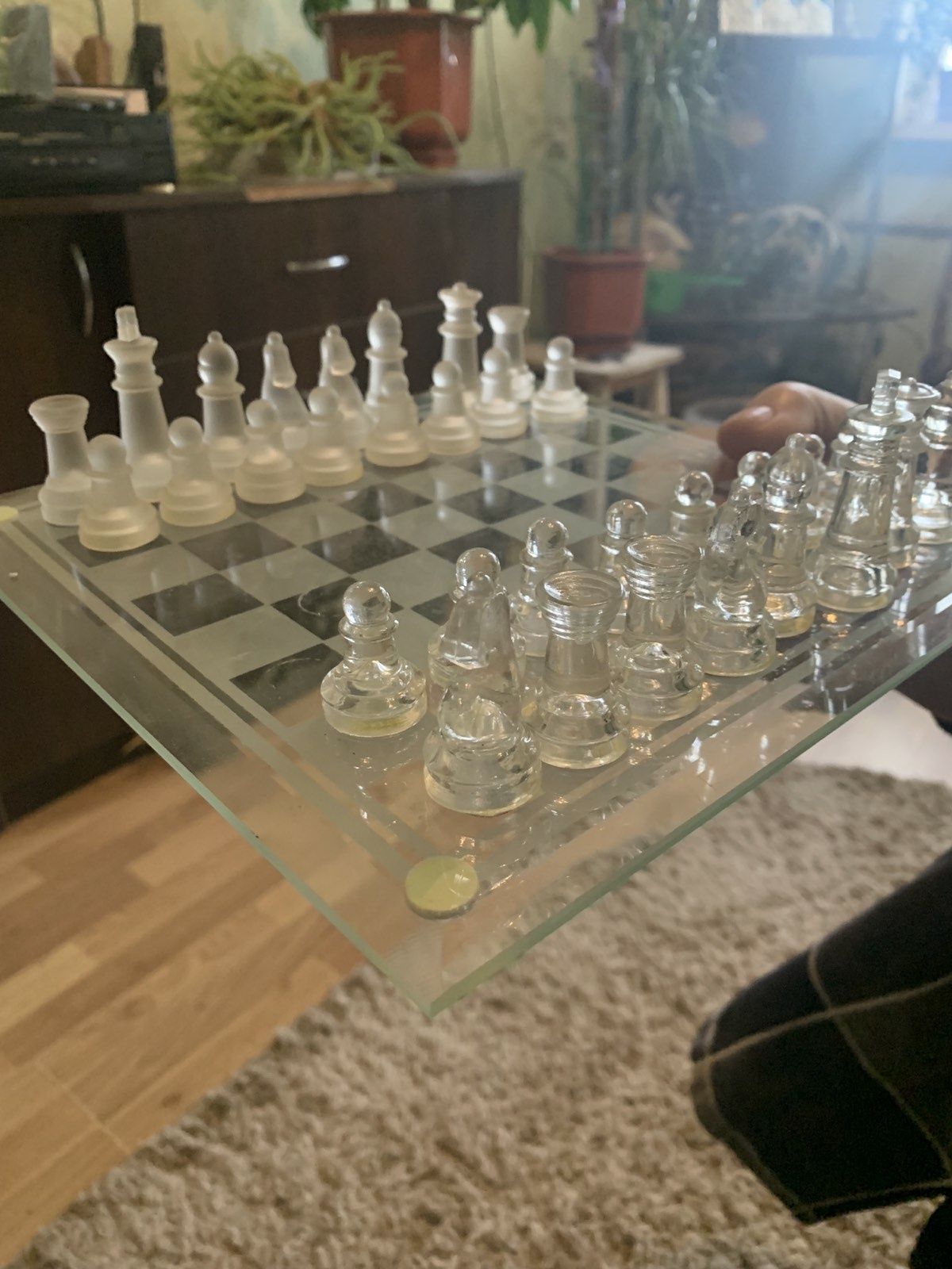 Продам стеклянные шахматы