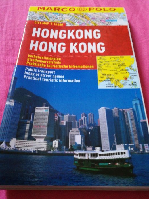 Hongkong-kieszonkowa nieprzemakalna mapa
