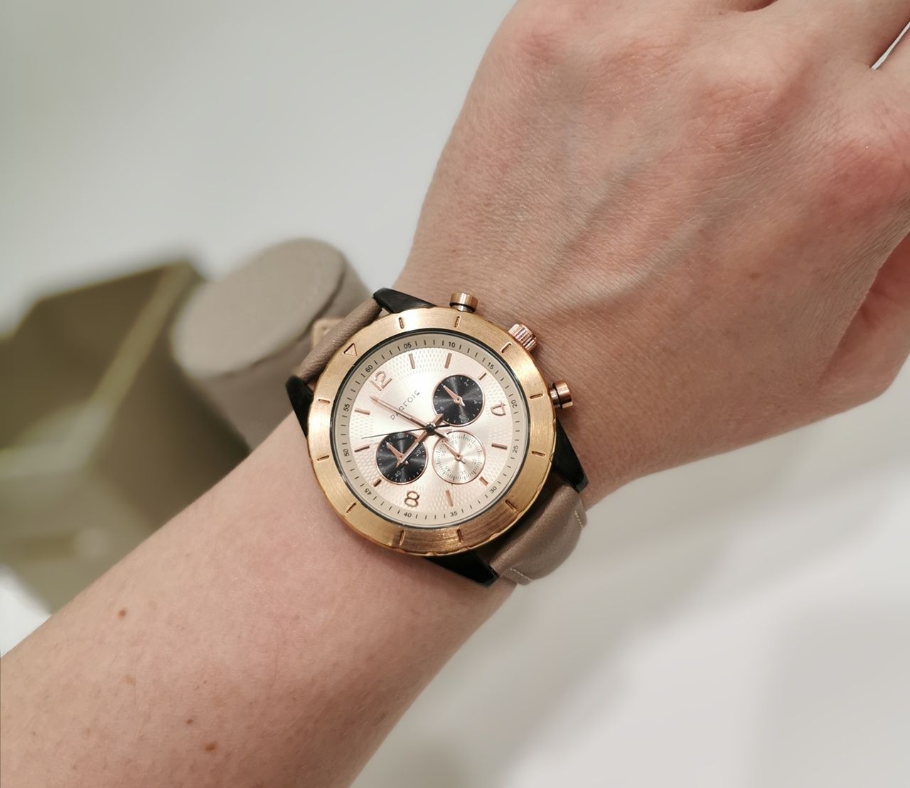 Zegarek PARFOIS nude beige
