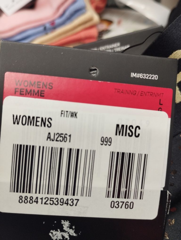 Nike legginsy L czarne ze złotym