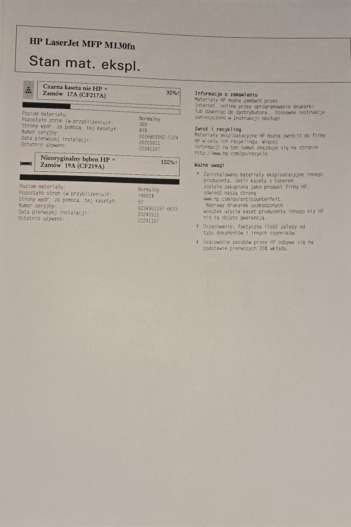 HP LaserJet Pro M130fn Urządzenie wielofunkcyjne Laserowe z ADF nowy b