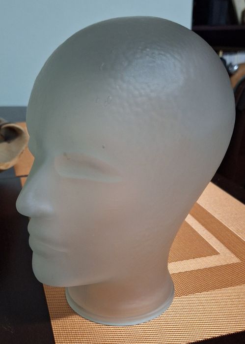 Cabeça Vidro Opaca Vintage