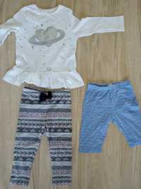 Zestaw lato ubranka dla dziewczynki legi bluzka 86cm coccodrillo