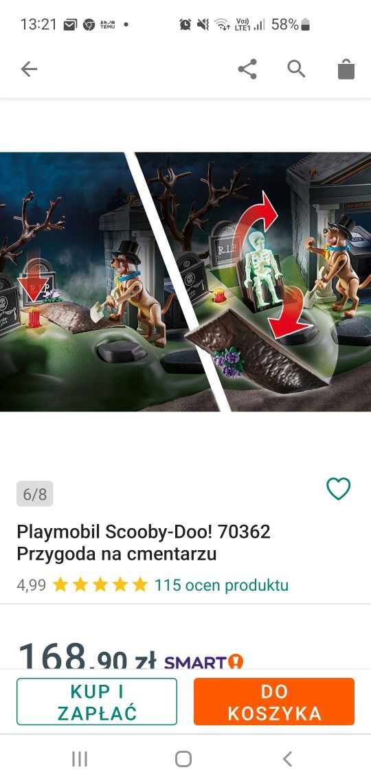 Playmobil Scooby-Doo! 70362 Przygoda na cmentarzu