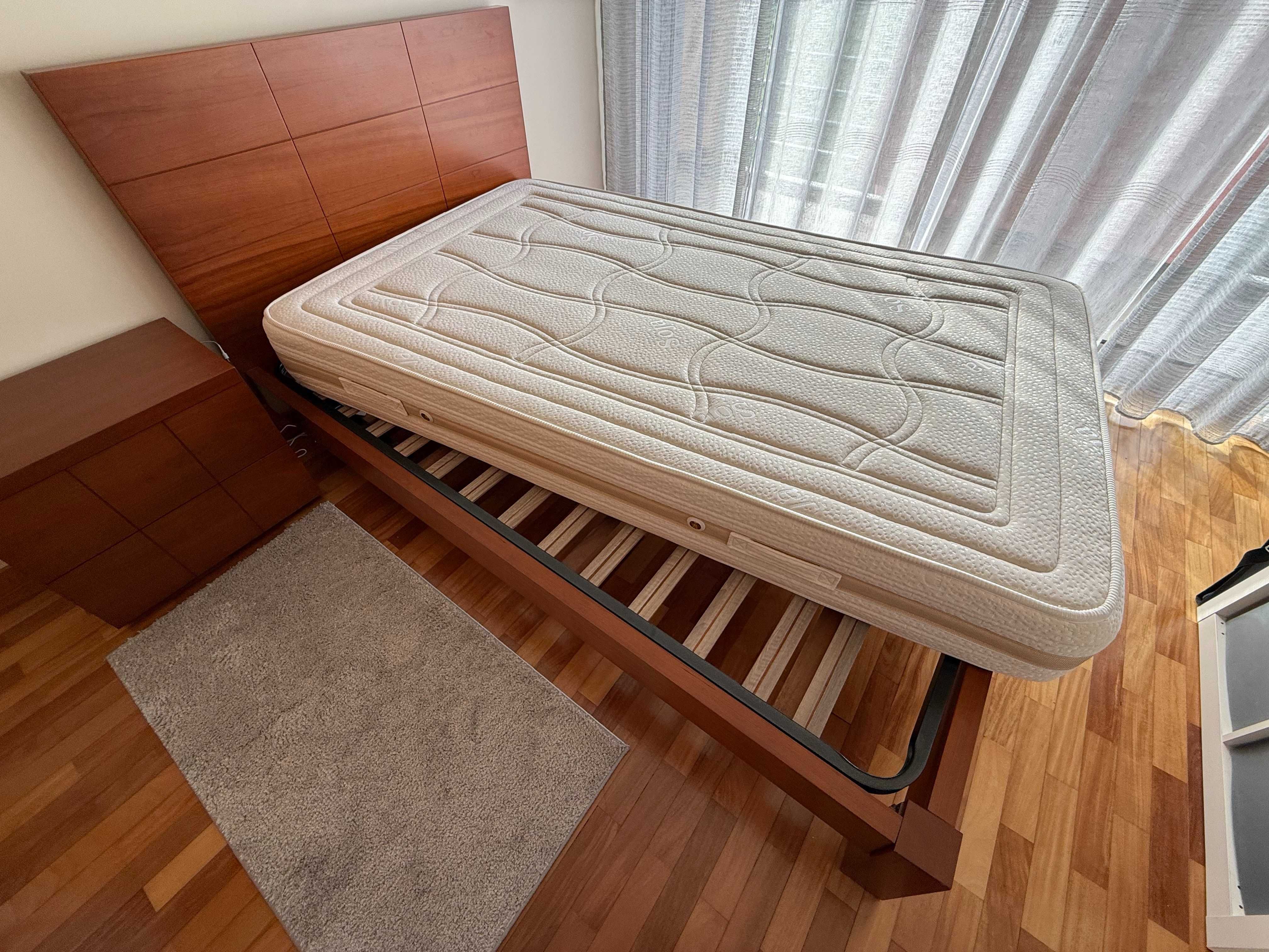 Mobíilia de quarto solteiro com estrado e colchão | CEREJEIRA