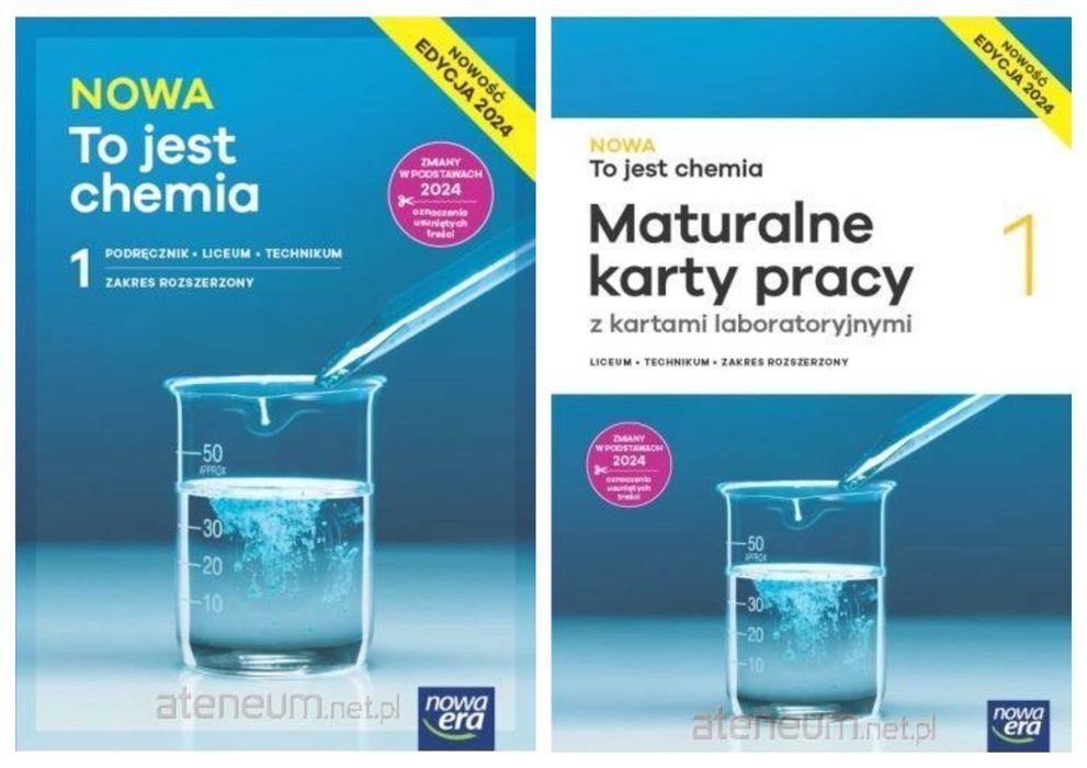 Nowa To Jest Chemia 1 EDYCJA 2024 Karty Pracy + Podręcznik Rozszerzony