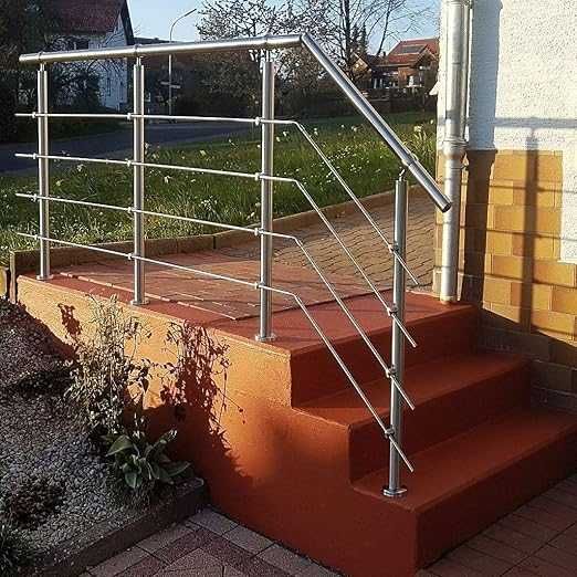 Poręcz ze stali nierdzewnej, kolor chrom, 1,4 m /na schody, balkon/
