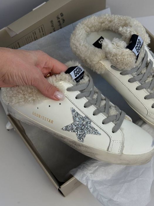 кеди жіночі білі Шкіряні Golden Goose ggdb голден