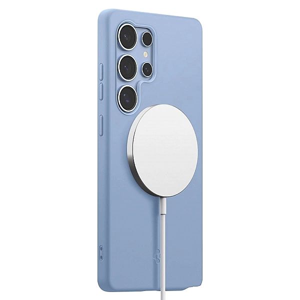 Spigen Silicone Fit Mag Magsafe Galaxy S25 Ultra Sapphire Blue