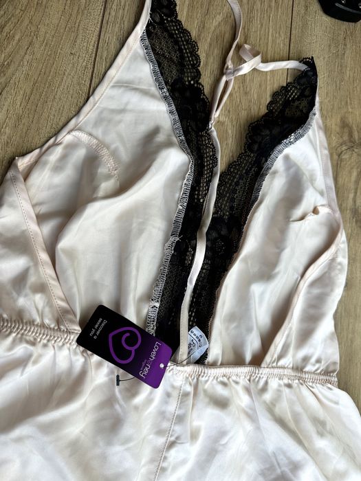 Lovehoney piżama body satyna nowa M