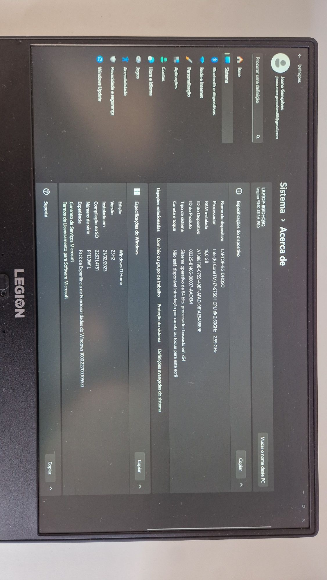 Laptop Legion Y540-14IRH-PG0
